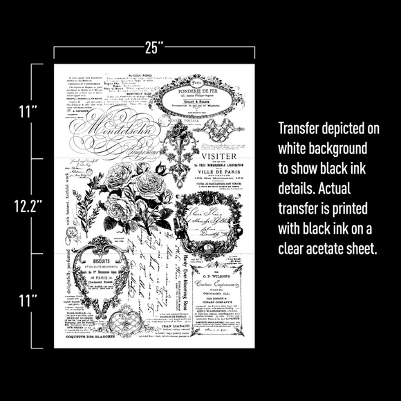 Redesign with Prima Decor Transfer ~ PARIS VALLEY 25” x 34.2” - Picture 6 of 6